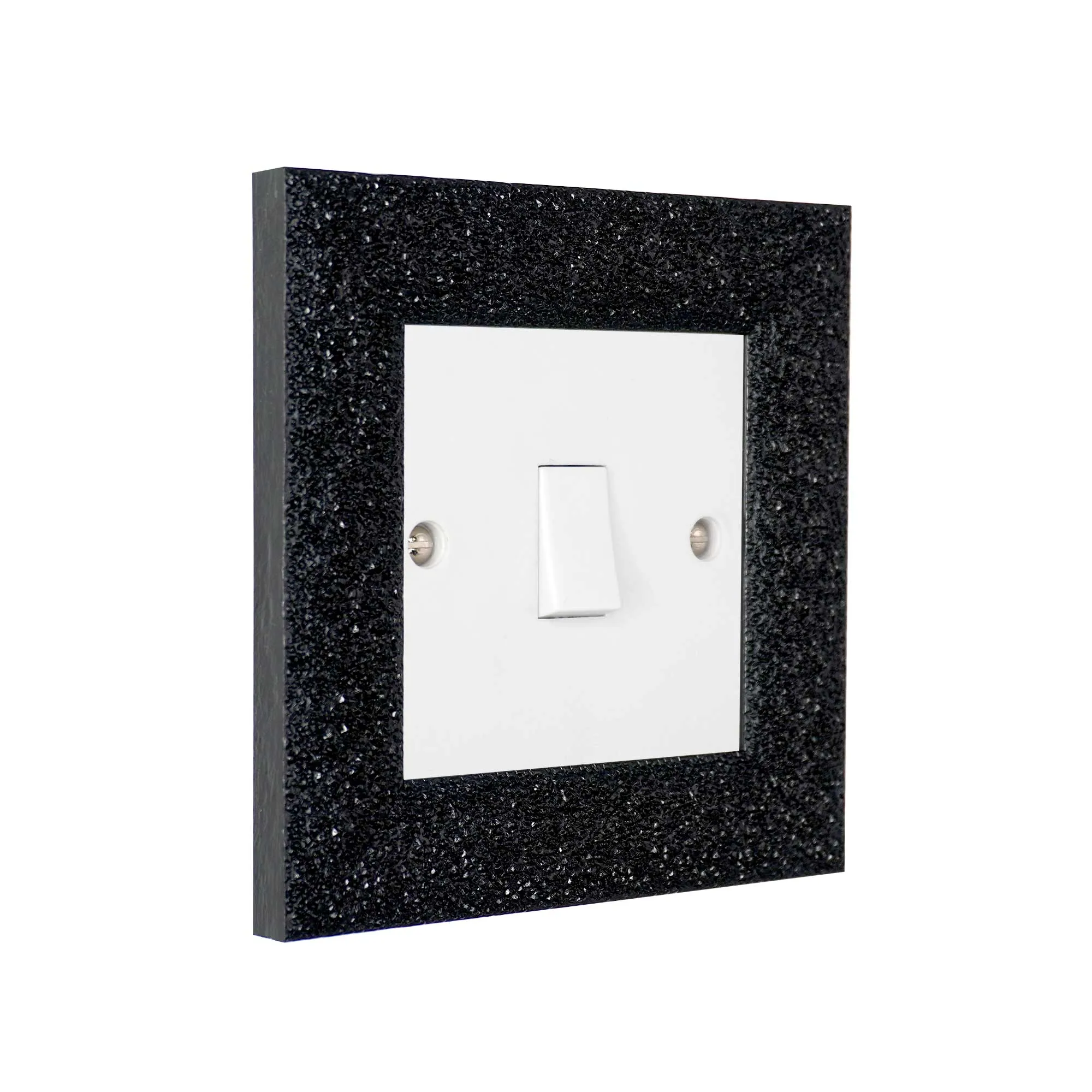 ElekTek Decorative Switch Surround Frame Cover Finger Plate Milano Sparkle