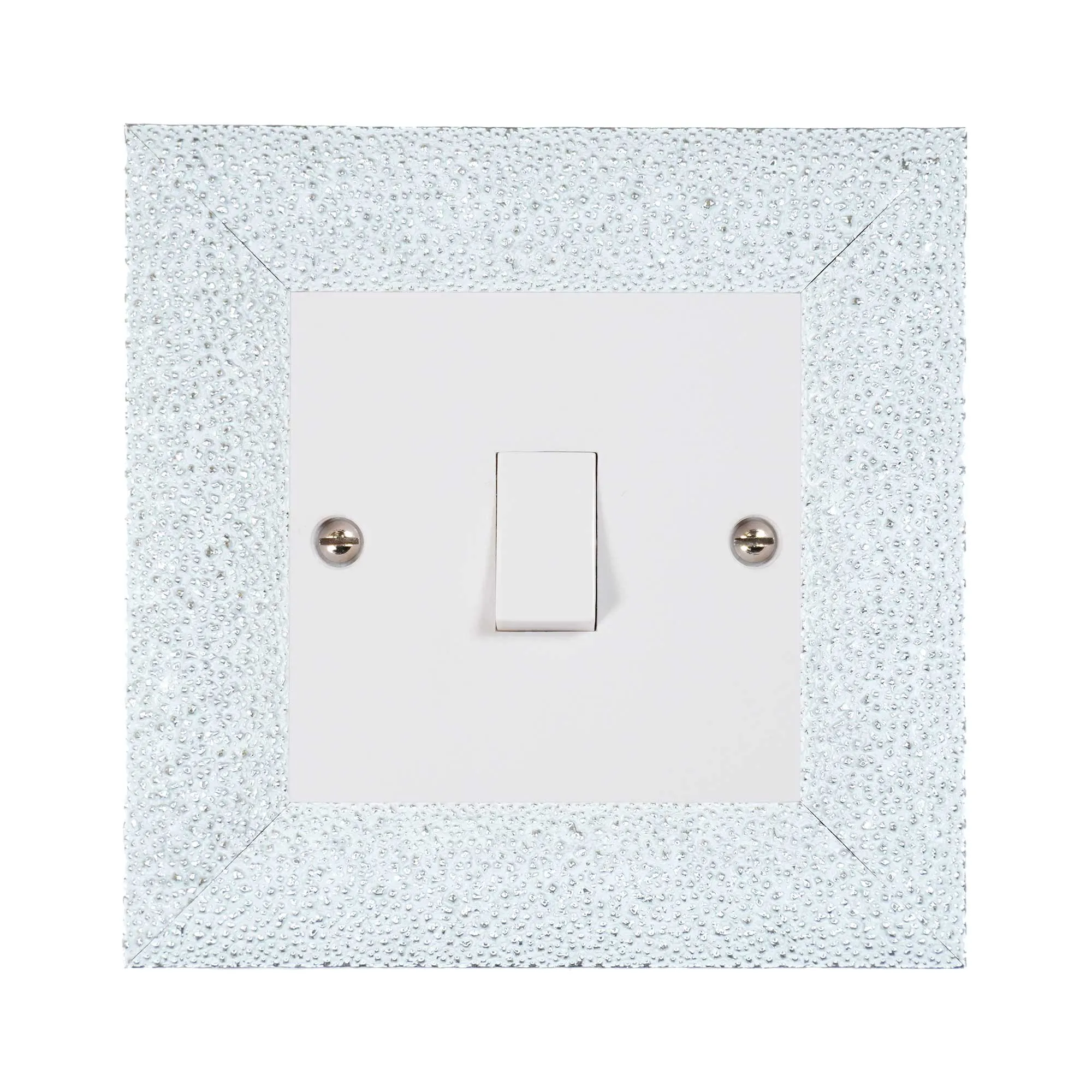 ElekTek Decorative Switch Surround Frame Cover Finger Plate Milano Sparkle