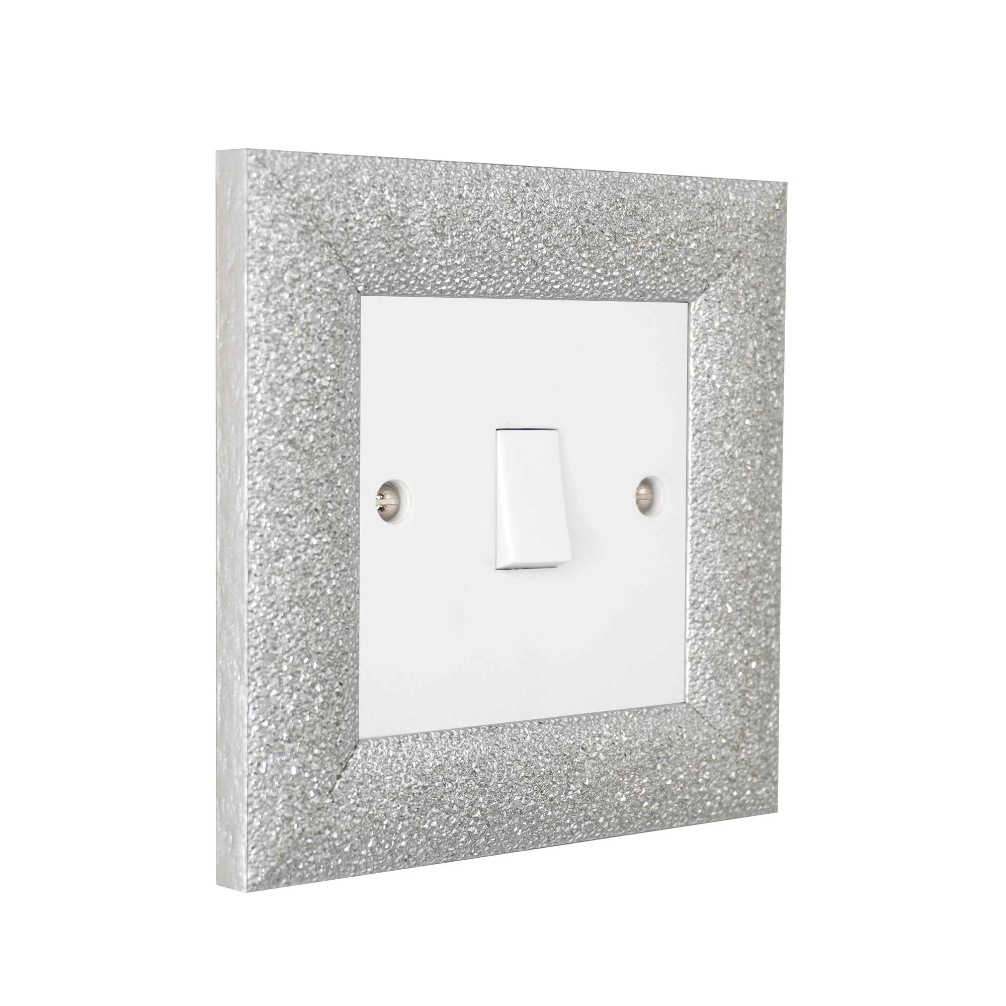 ElekTek Decorative Switch Surround Frame Cover Finger Plate Milano Sparkle