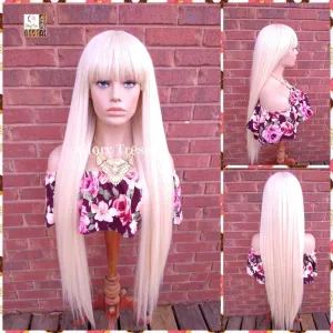 Extra Long Full Wig, Wig with China  Bangs, 613 Blonde Wig, Glory Tress Wigs// NOBLE