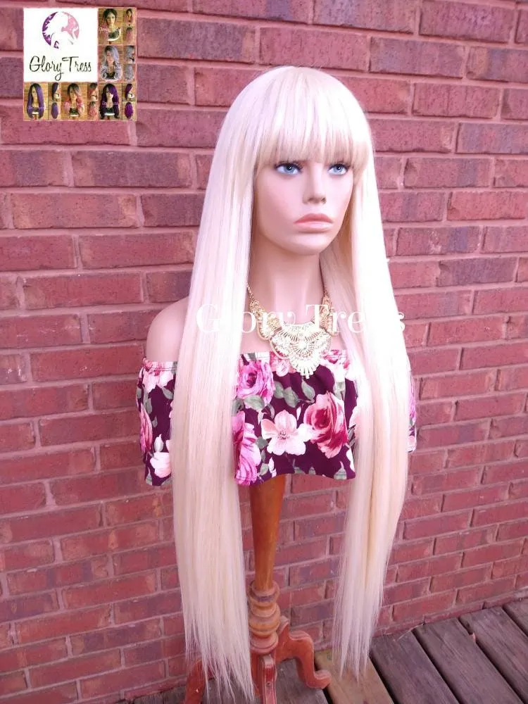 Extra Long Full Wig, Wig with China  Bangs, 613 Blonde Wig, Glory Tress Wigs// NOBLE