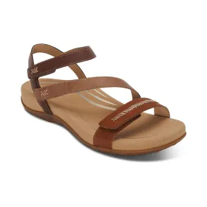 Gabby Adjustable Quarter Strap Sandal - Cognac-Multi - SE314
