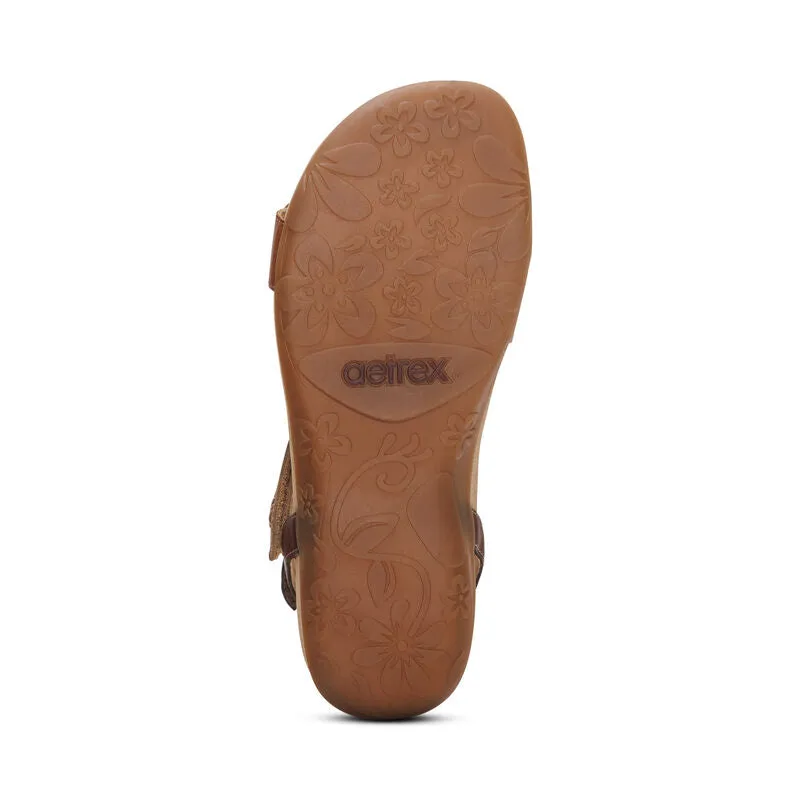 Gabby Adjustable Quarter Strap Sandal - Cognac-Multi - SE314