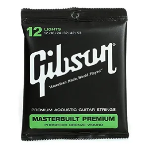 Gibson Masterbuilt Acoustic Strings Phosphor Bronze - 12-53