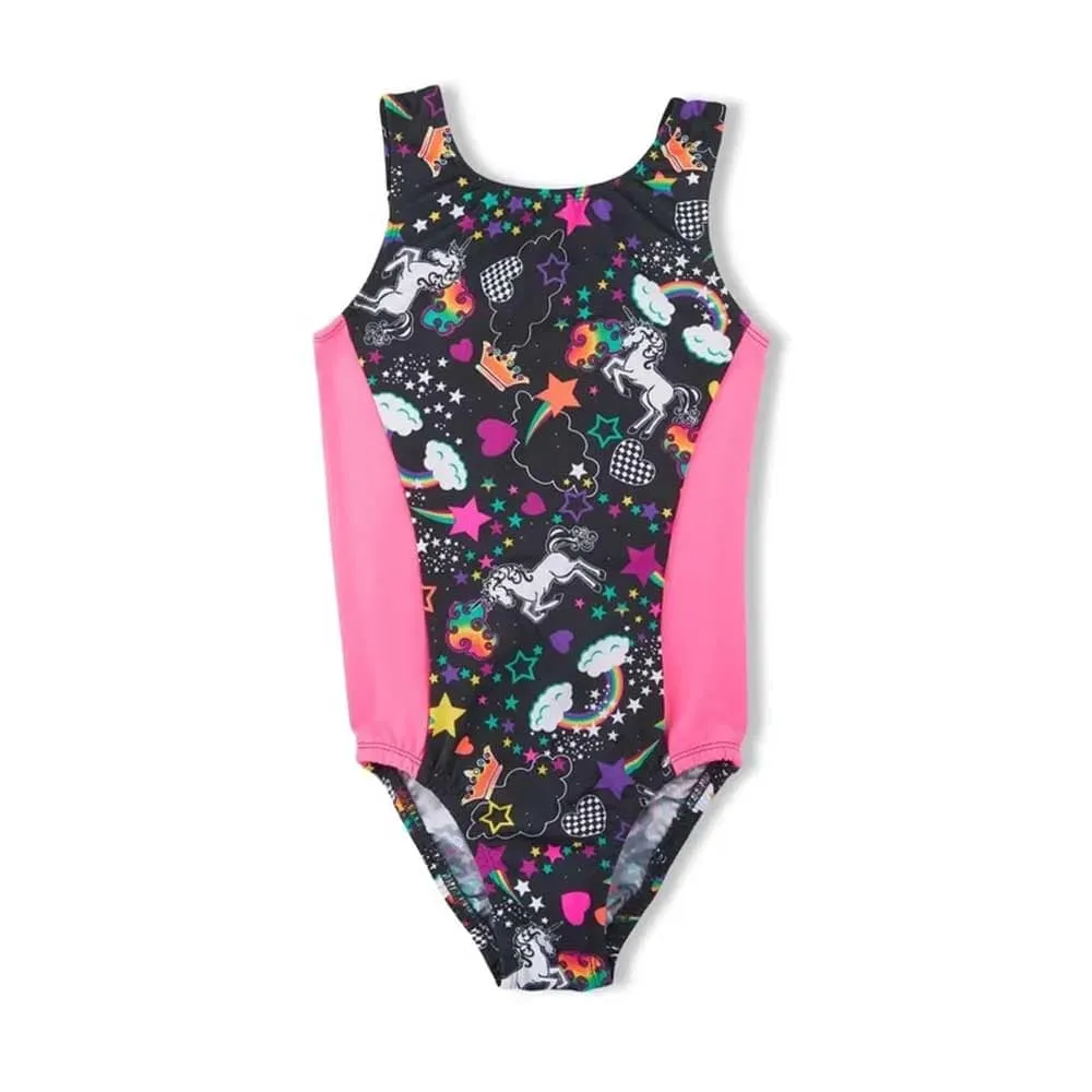 Girl Power 105 Unicorn Forever Pink Gymnastics Leotard - Girls