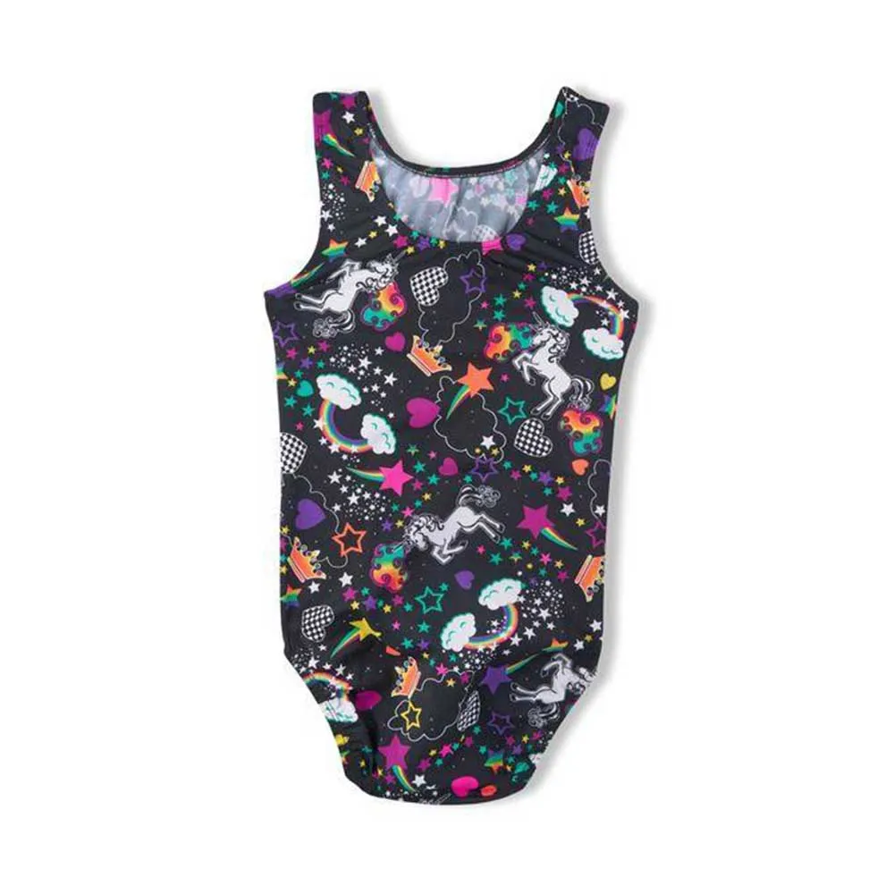 Girl Power 105 Unicorn Forever Pink Gymnastics Leotard - Girls