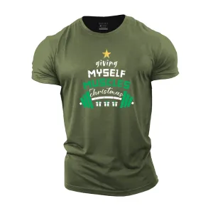 Giving Myself Muscles for Christmas Cotton T-Shirt
