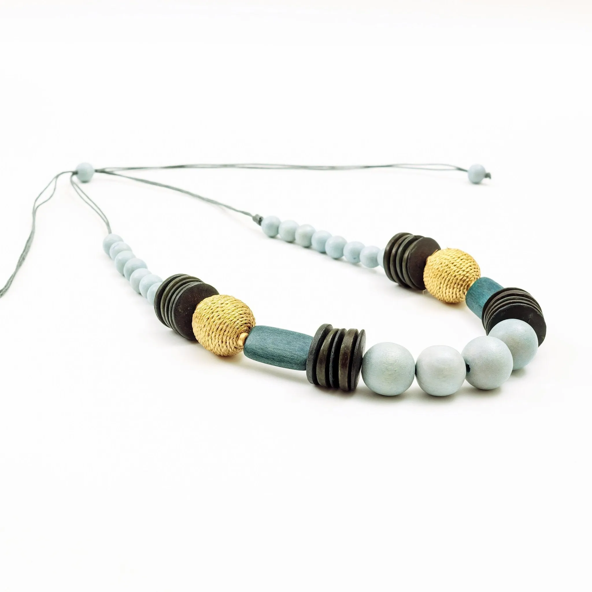 Grey Bead Necklace - Bombon Artisan Necklace