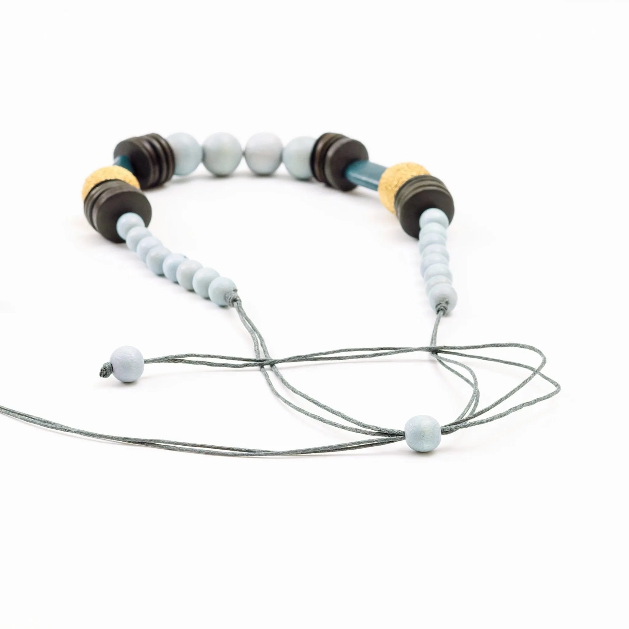 Grey Bead Necklace - Bombon Artisan Necklace