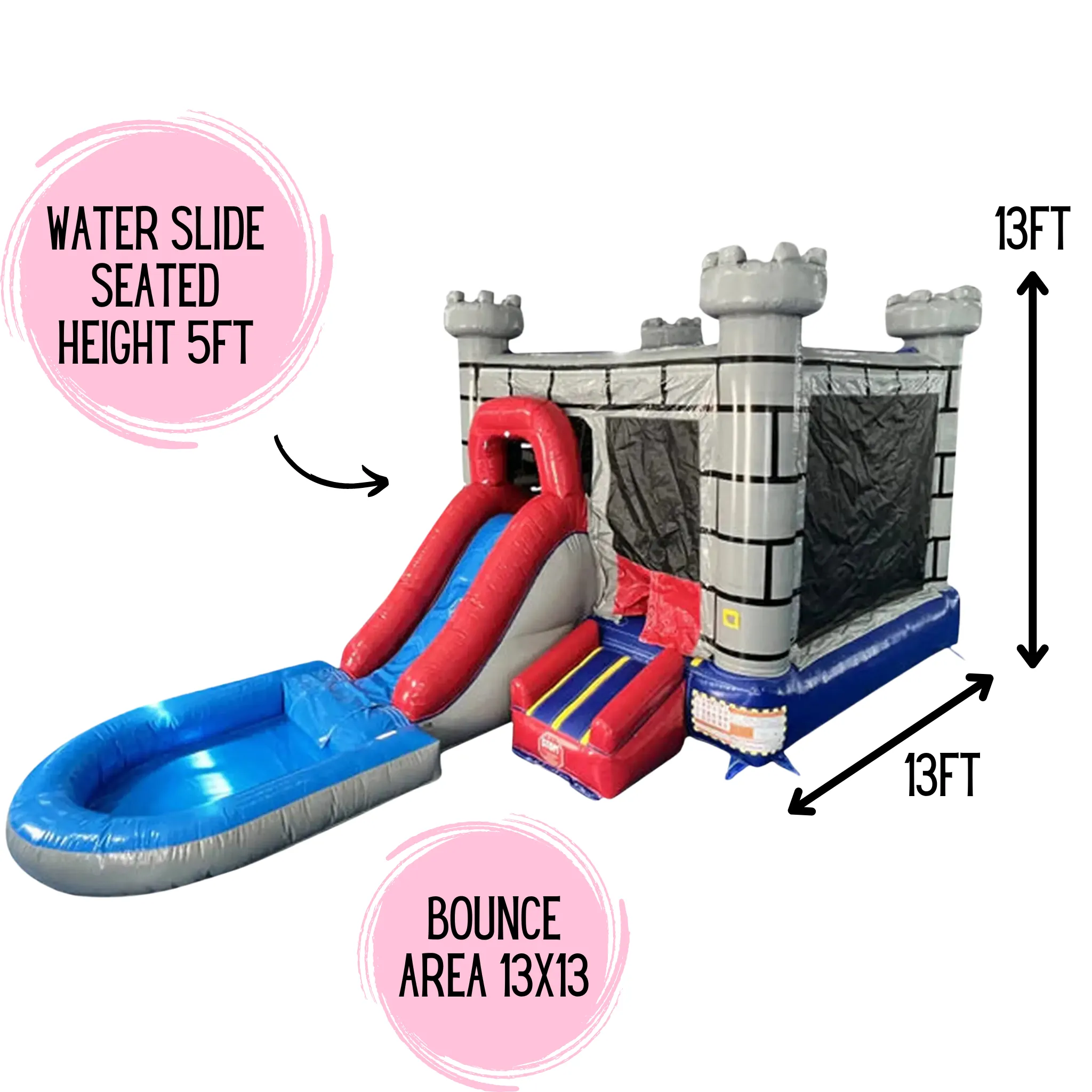 Grey Castle Combo with Removable Pool