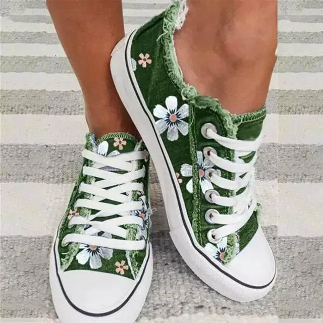 GS Summer Low | Leuke lage sneaker met bloemenprint voor dames