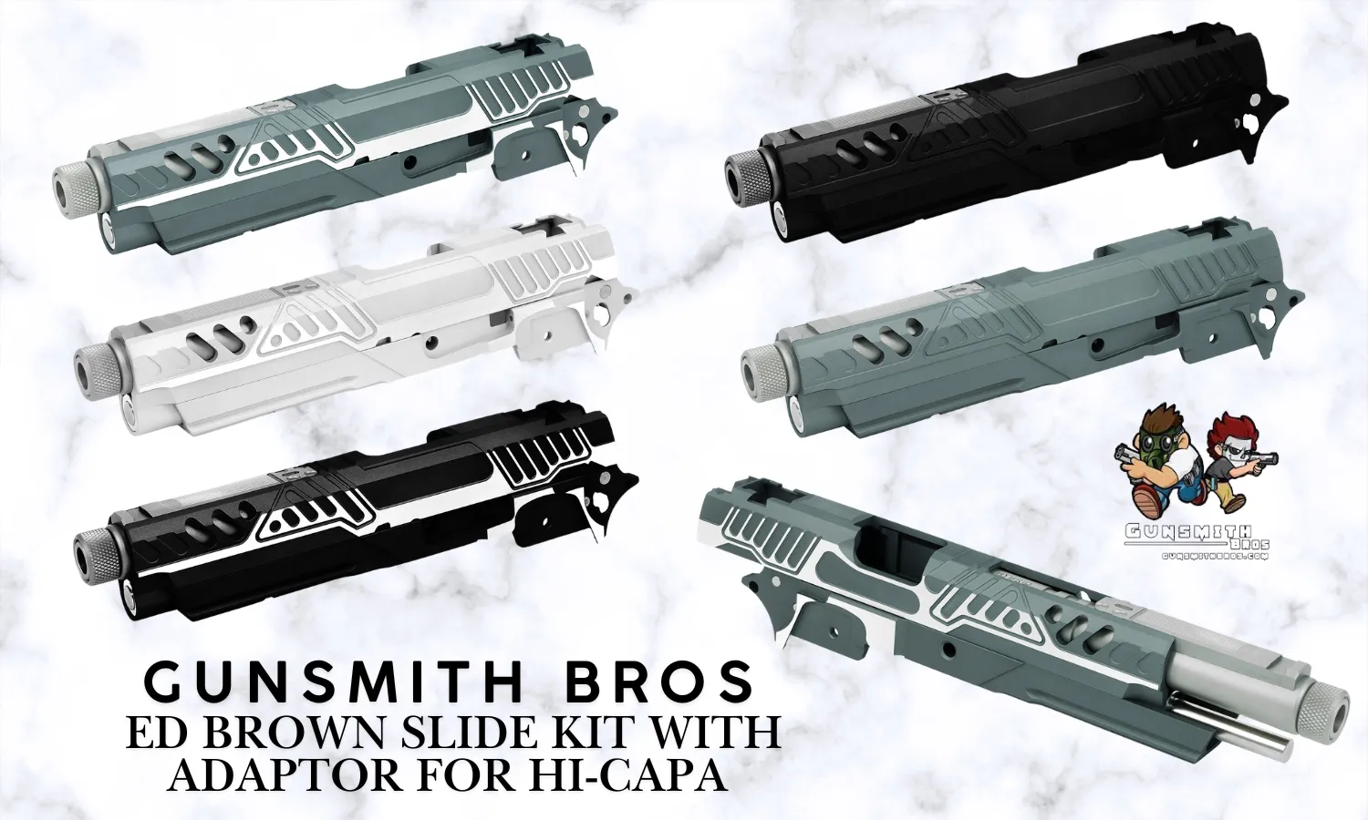 Gunsmith Bros ED Brown Slide Kit with Adaptor for Hi-CAPA (5 color)