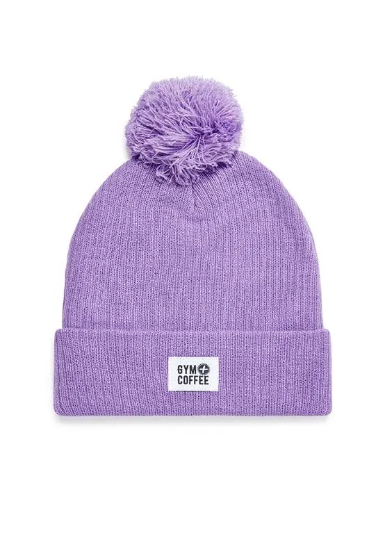 Gym Coffee Bobble Beanie - Lilac