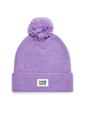 Gym Coffee Bobble Beanie - Lilac