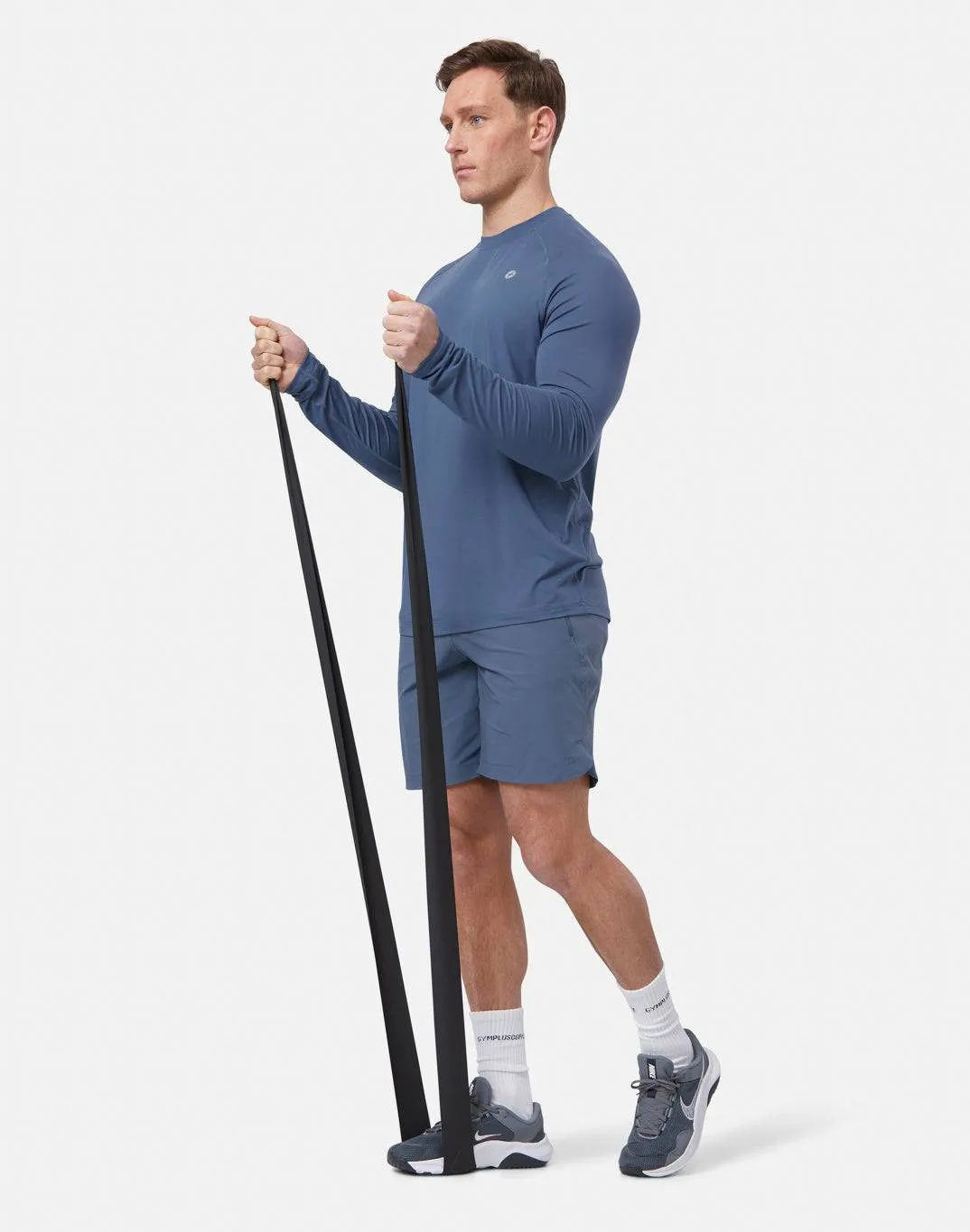 Gym Coffee Relentless Long Sleeve Tee (Mens) - Thunder Blue