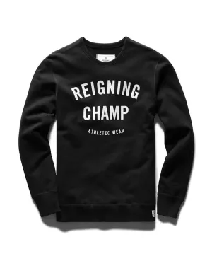 Gym Logo Crewneck Midweight Terry Black