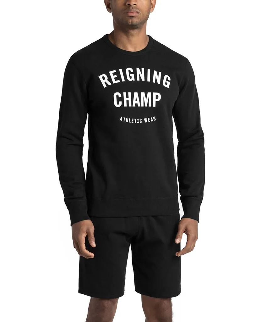 Gym Logo Crewneck Midweight Terry Black