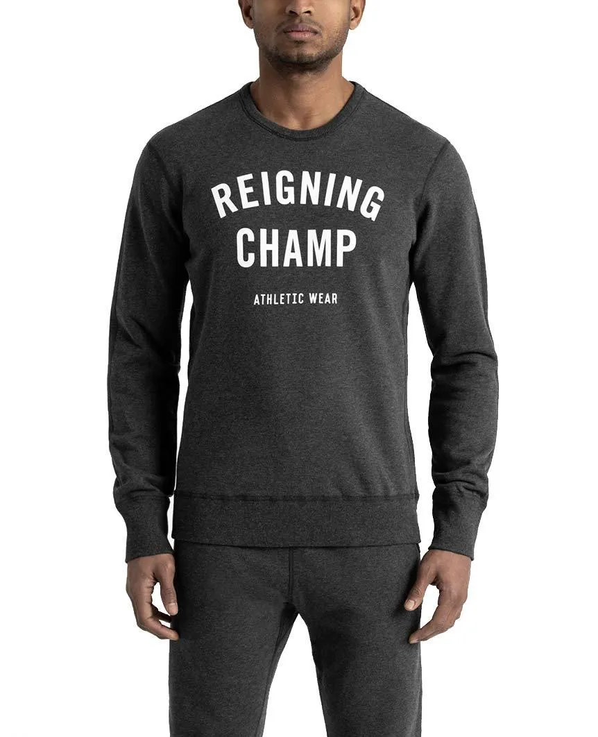 Gym Logo Crewneck Midweight Terry Heather Charcoal