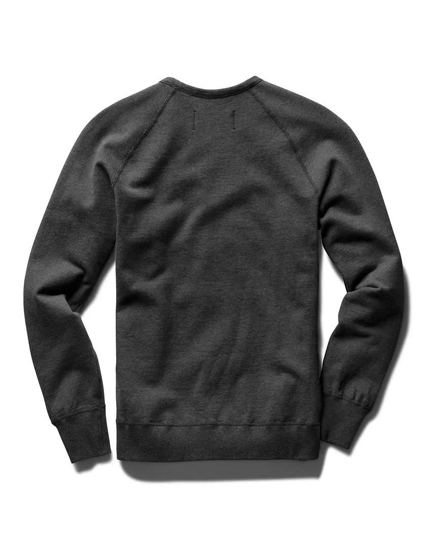 Gym Logo Crewneck Midweight Terry Heather Charcoal