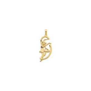 Gymnast w/ Ribbon Pendant (14K)