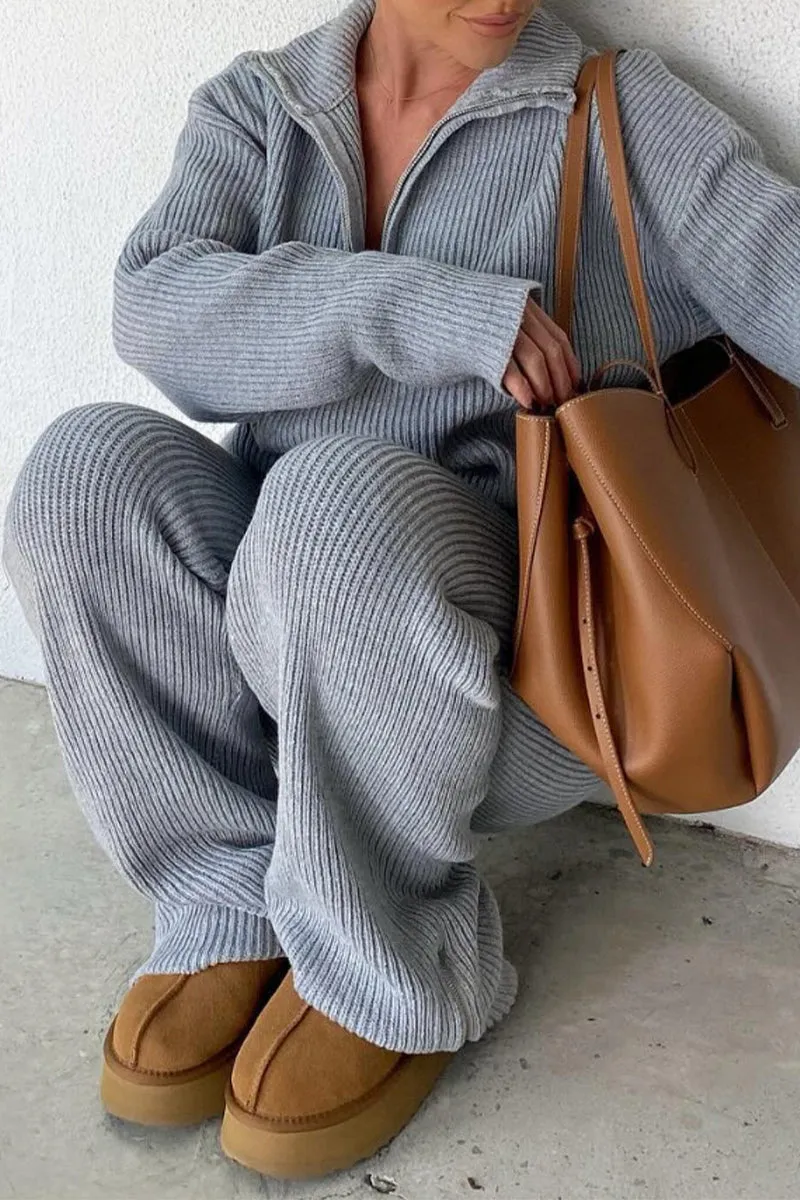 HUT1115 Cozy Ribbed Lounge Set