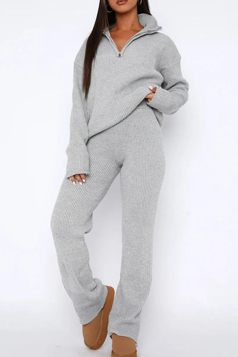 HUT1115 Cozy Ribbed Lounge Set
