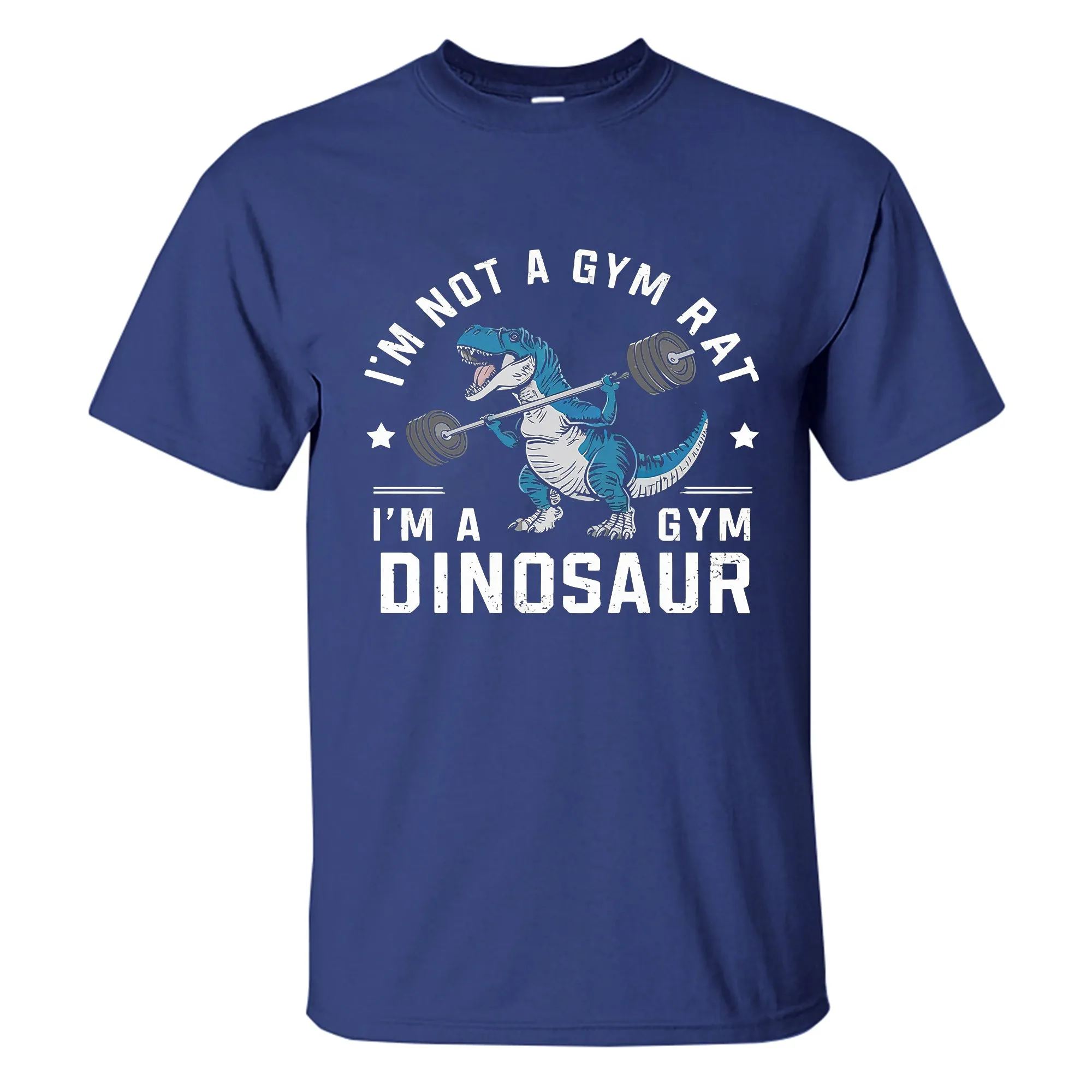 I'm Not A Gym Rat I'm A Gym Dinosaur Printed Men's T-shirt