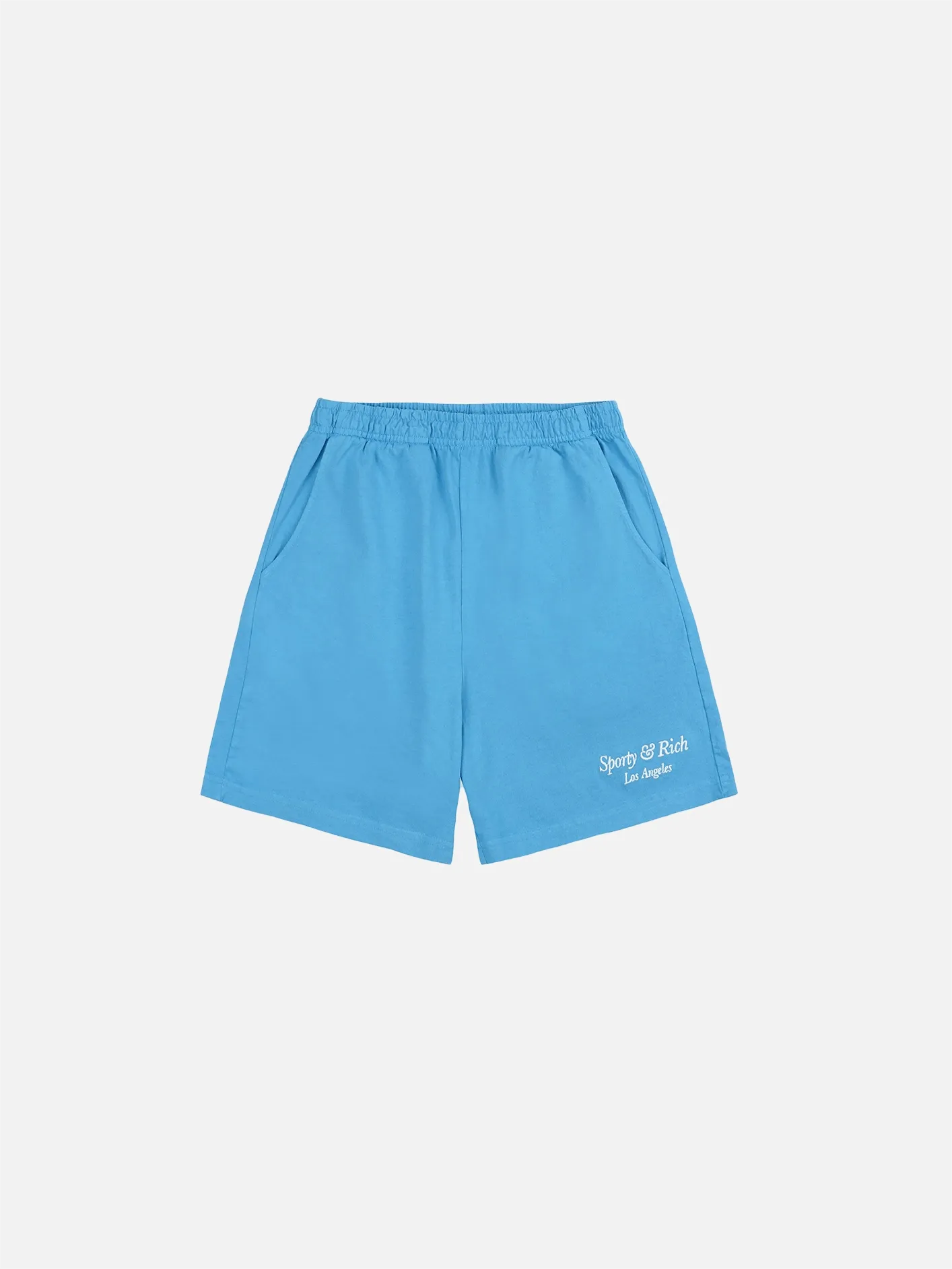 Italic Logo Embroidered Gym Shorts Malibu