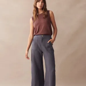 Jude Pant Linen Steel