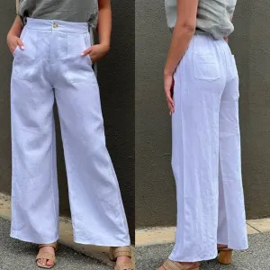 Jude Pant Linen White