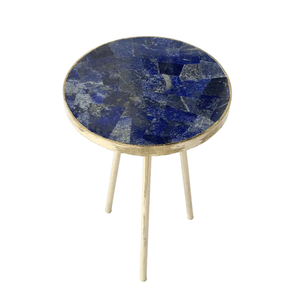 Lapis Lazuli Round Coffee Side Table