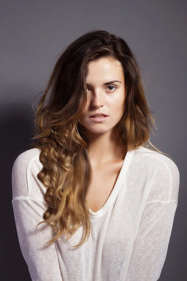 Light Golden Brown Balayage Machine Tied Wefts - Straight Hair