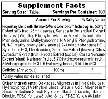 Lipodrene 25 mg 100 caps
