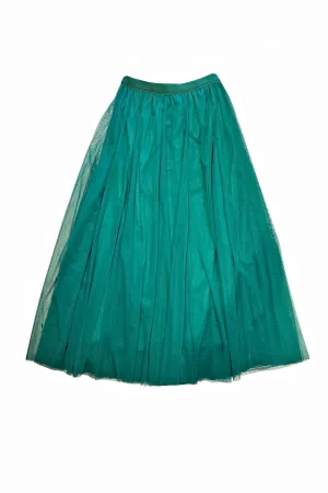 LOST   FOUND TANGO FOXTROT TULLE SKIRT LAWN GREEN