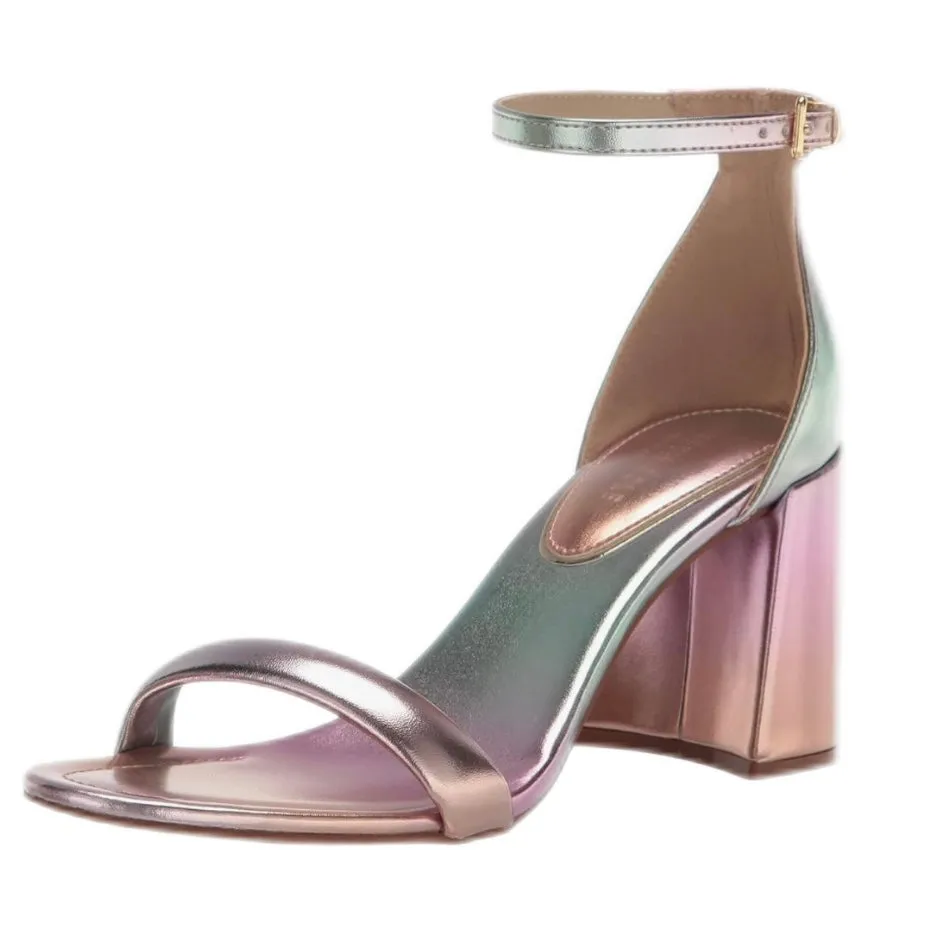LUISA Women's Block Heel Ankle Strap Sandals