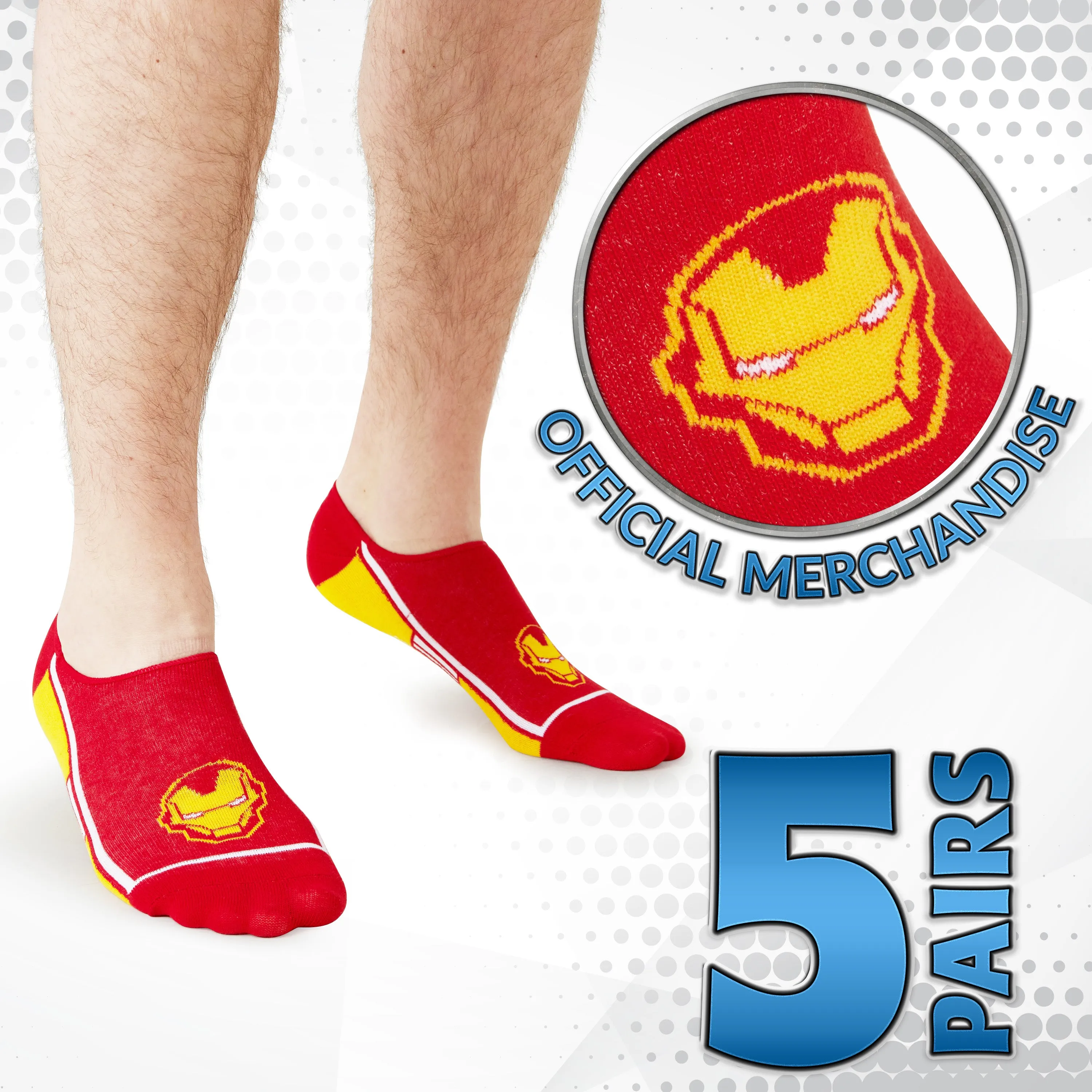 Marvel Mens Socks, Marvel No Show Socks for Men