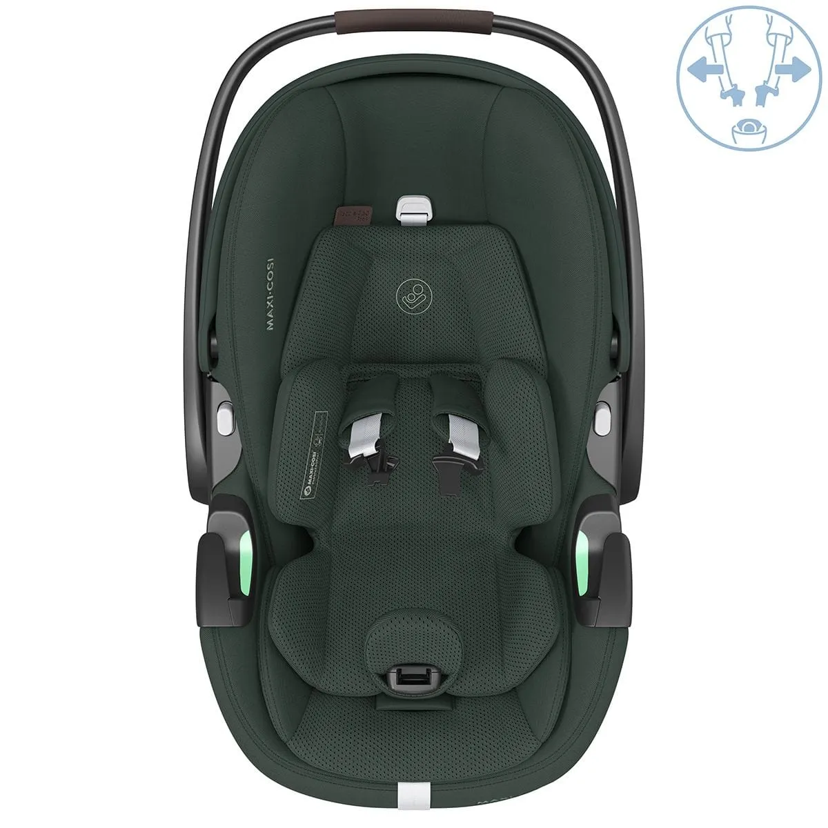 Maxi Cosi Pebble 360 PRO 2 Car Seat and Base - Twillic Green