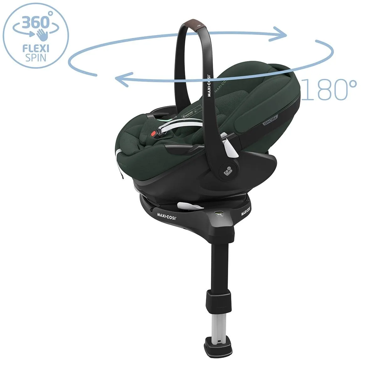 Maxi Cosi Pebble 360 PRO 2 Car Seat and Base - Twillic Green