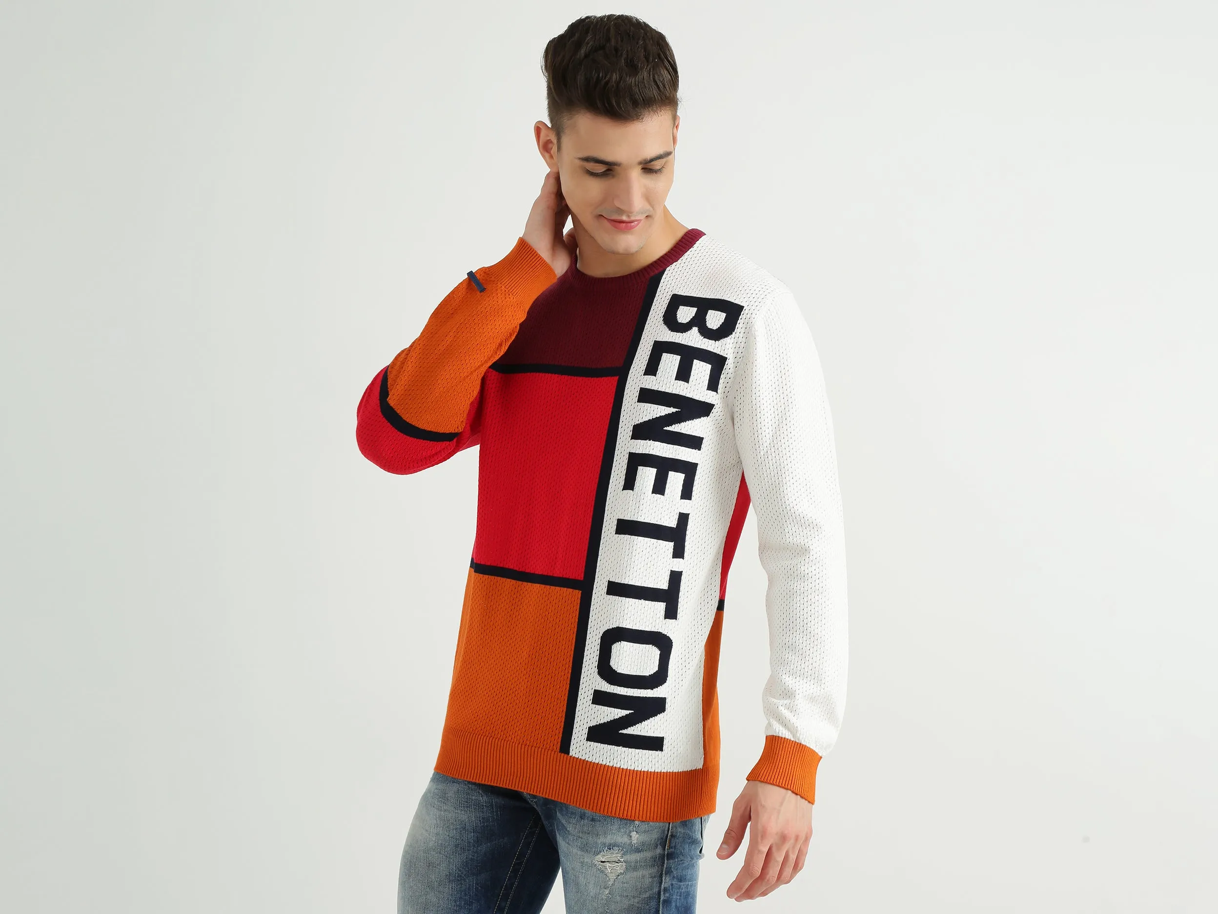 Mens Colourblocked Sweater