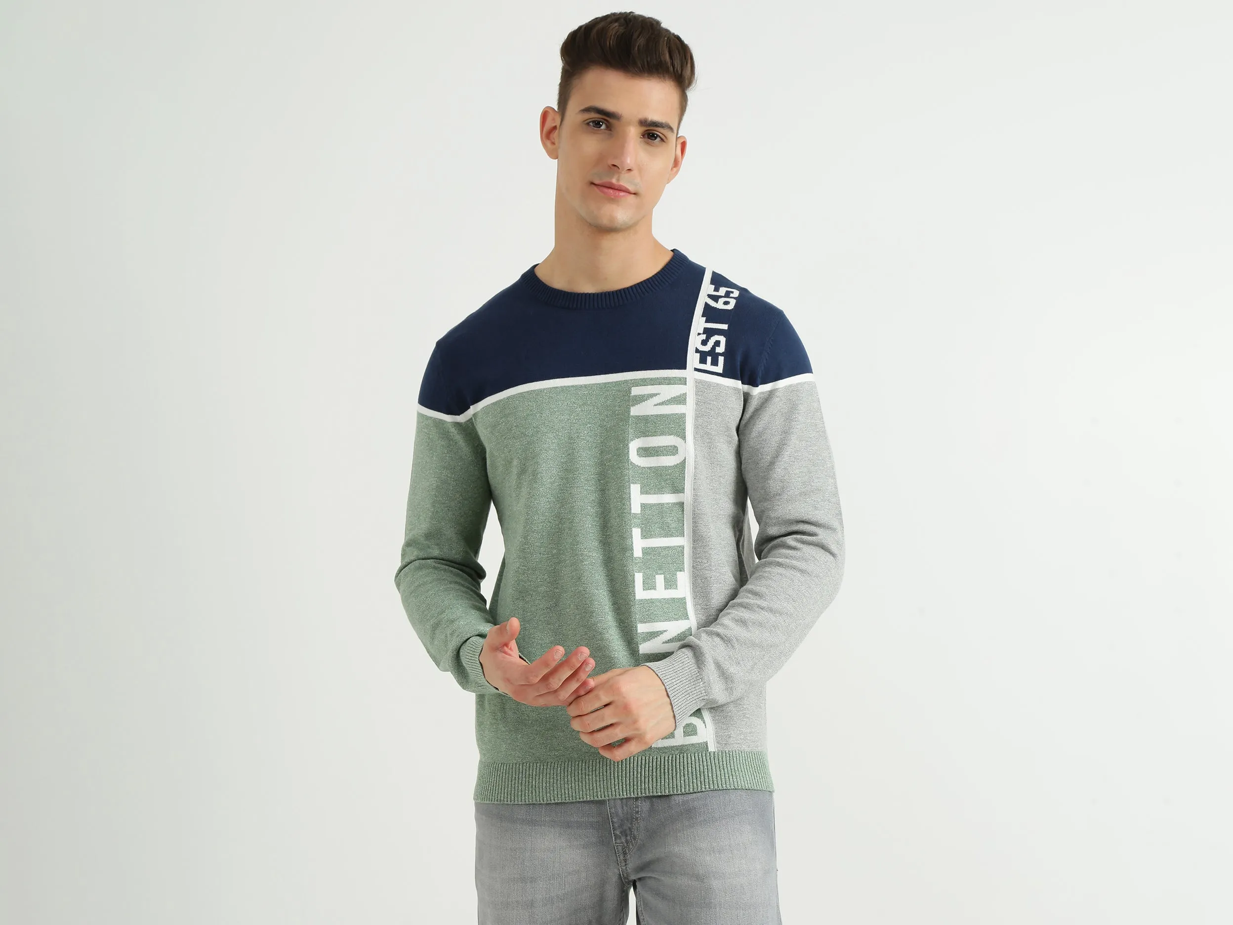 Mens Colourblocked Sweater