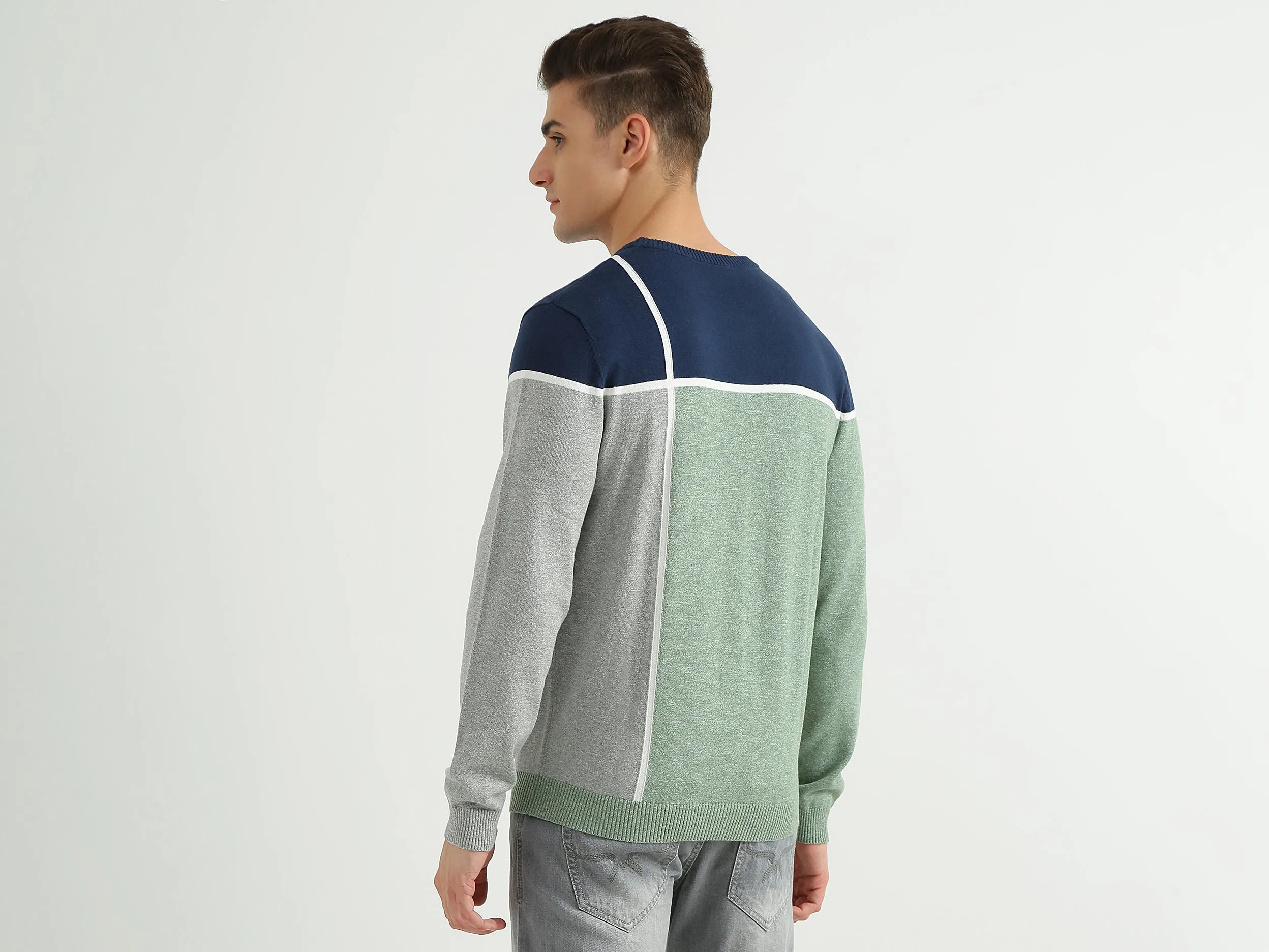 Mens Colourblocked Sweater