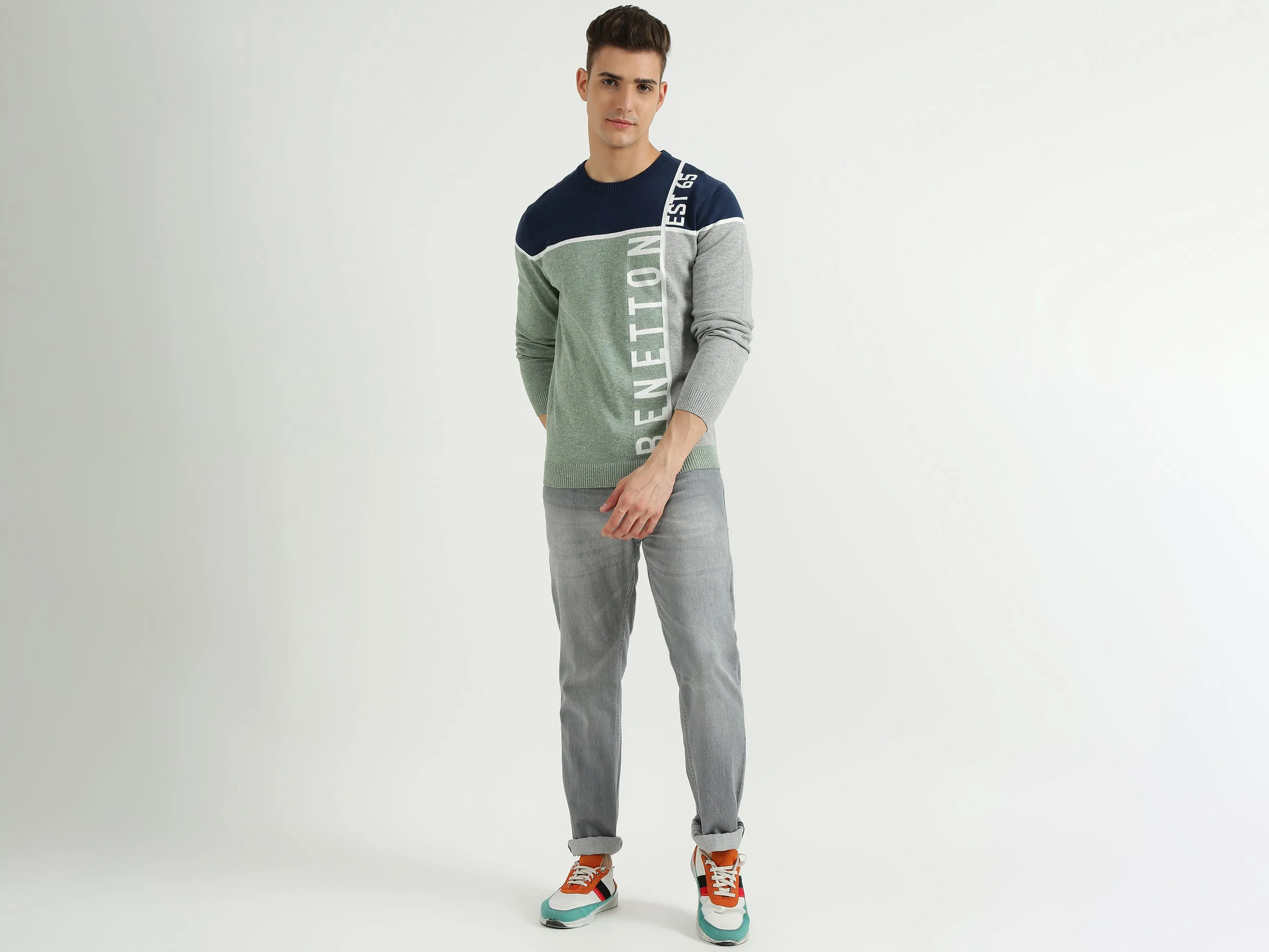 Mens Colourblocked Sweater