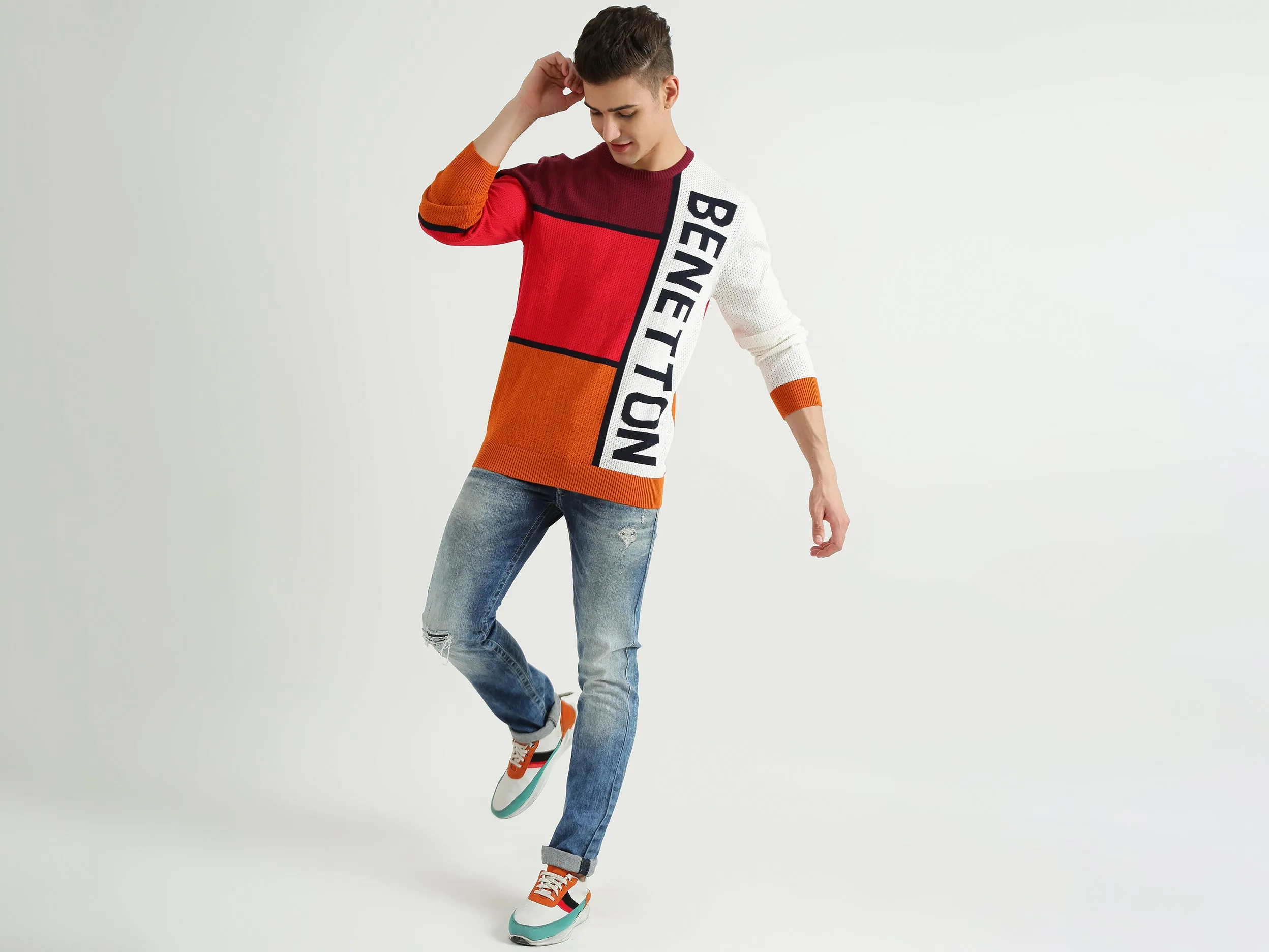 Mens Colourblocked Sweater