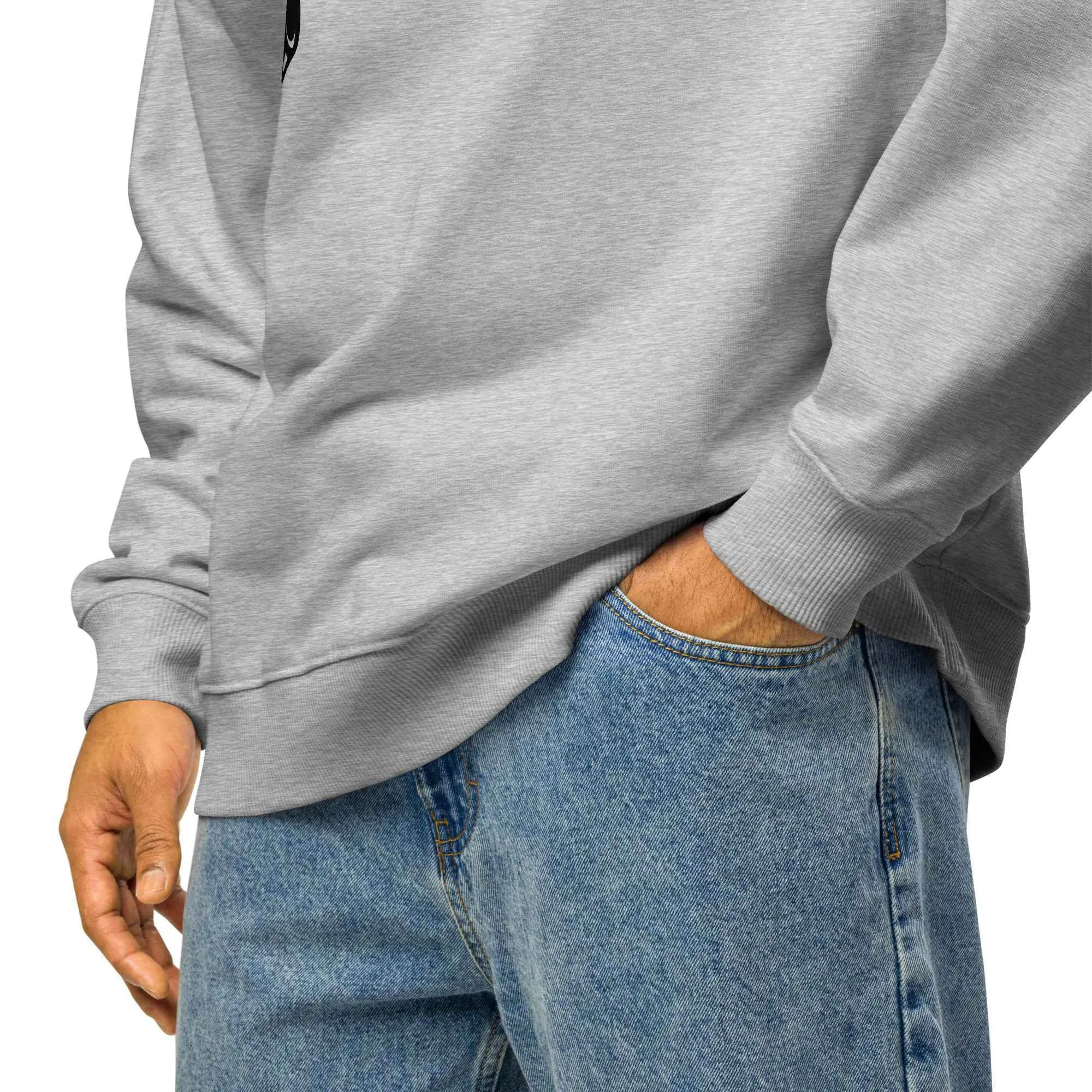 Men's Organic Oversized Sweatshirt Weightlifting Skull | Fitness Apparel