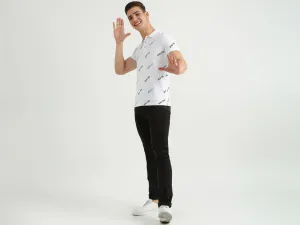 Mens Short Sleeve Printed Polo