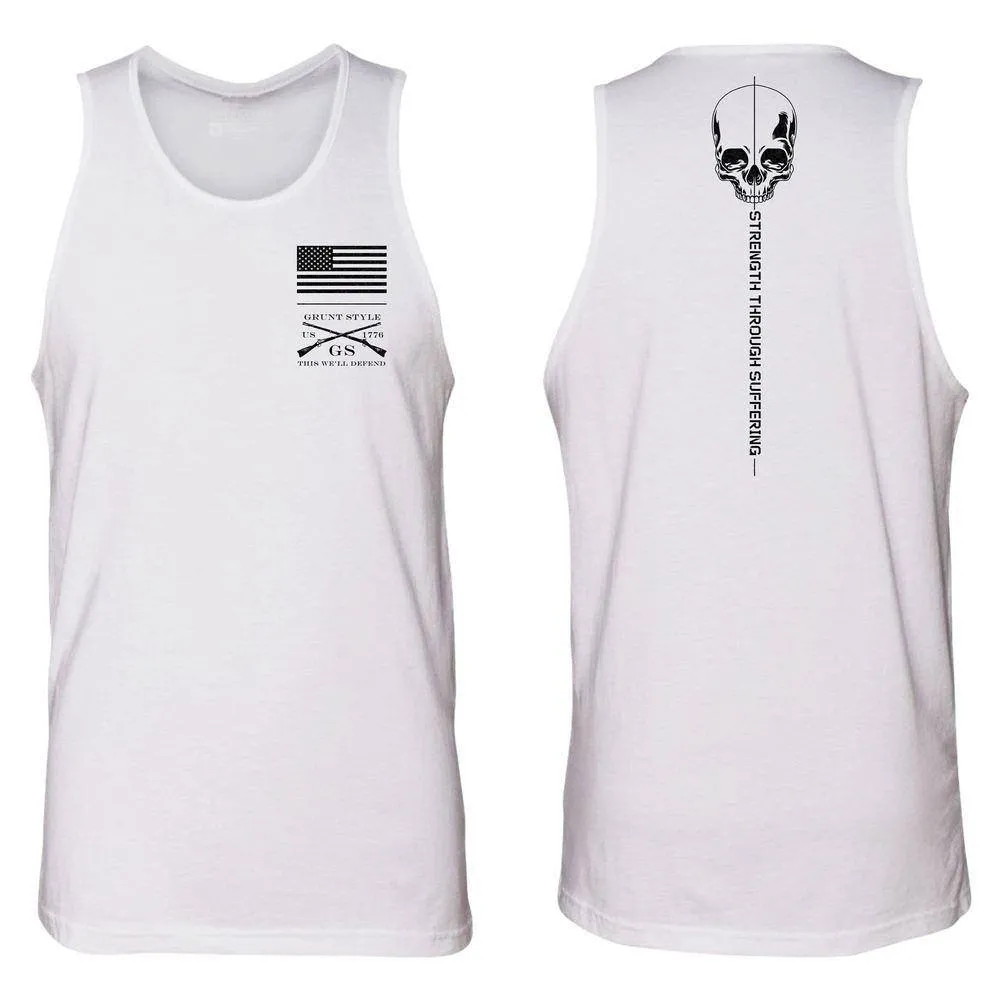 Men's Strength Through Suffering Tank - White
