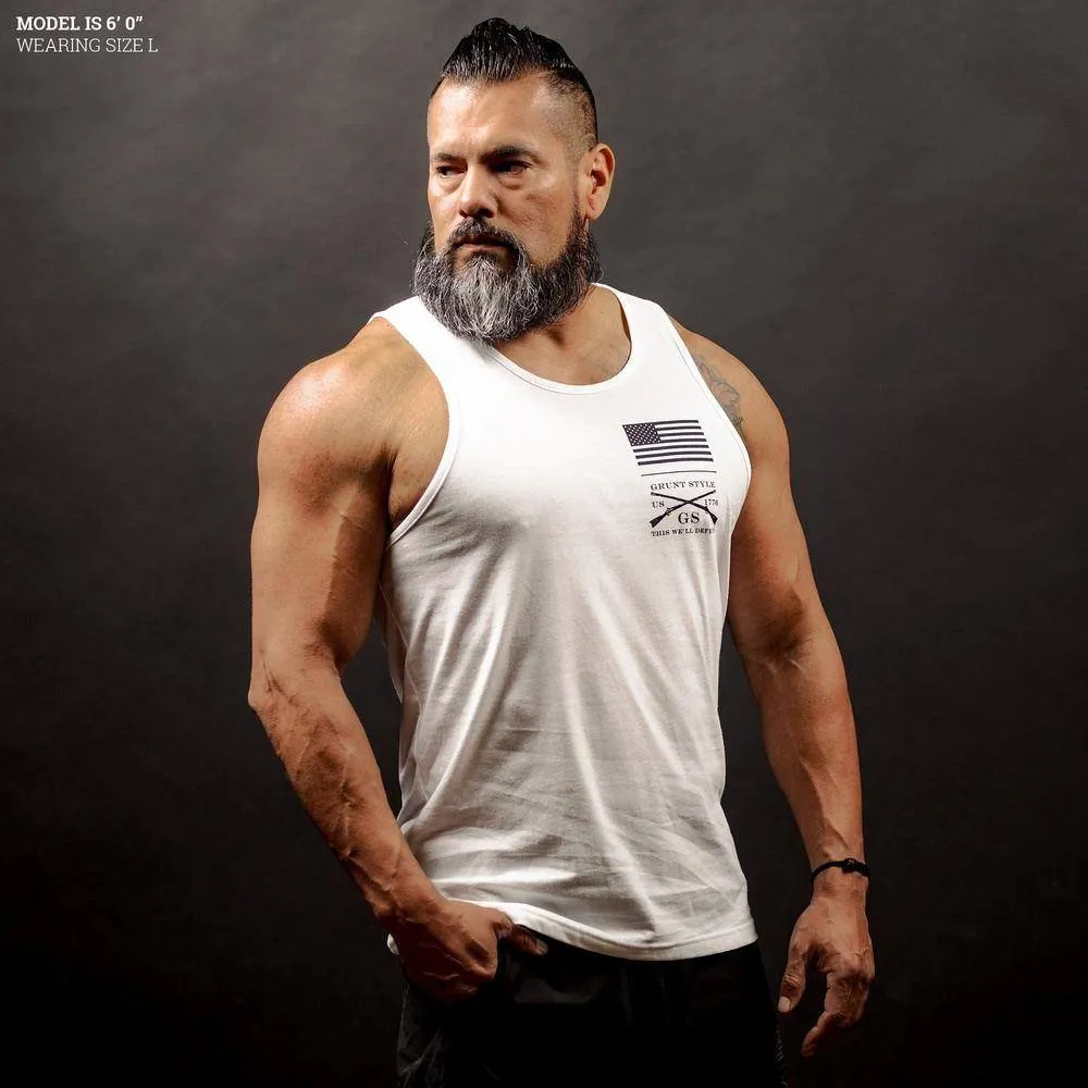 Men's Strength Through Suffering Tank - White