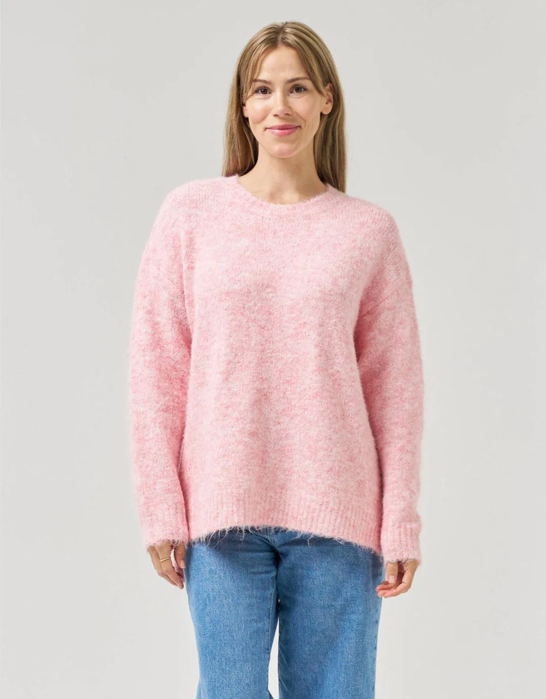 Mira Cosy Crew Wool Knit - Pink