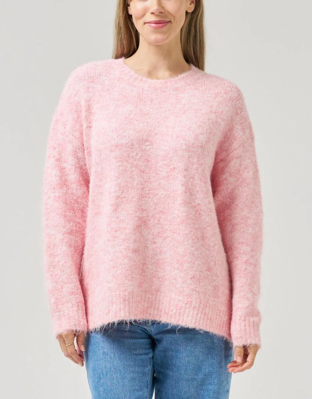 Mira Cosy Crew Wool Knit - Pink
