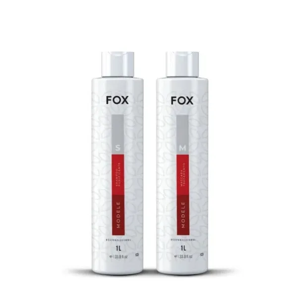 Modele Progressive Brush Hair Straightening Brazilian Blowout Kit 2x1L - Fox